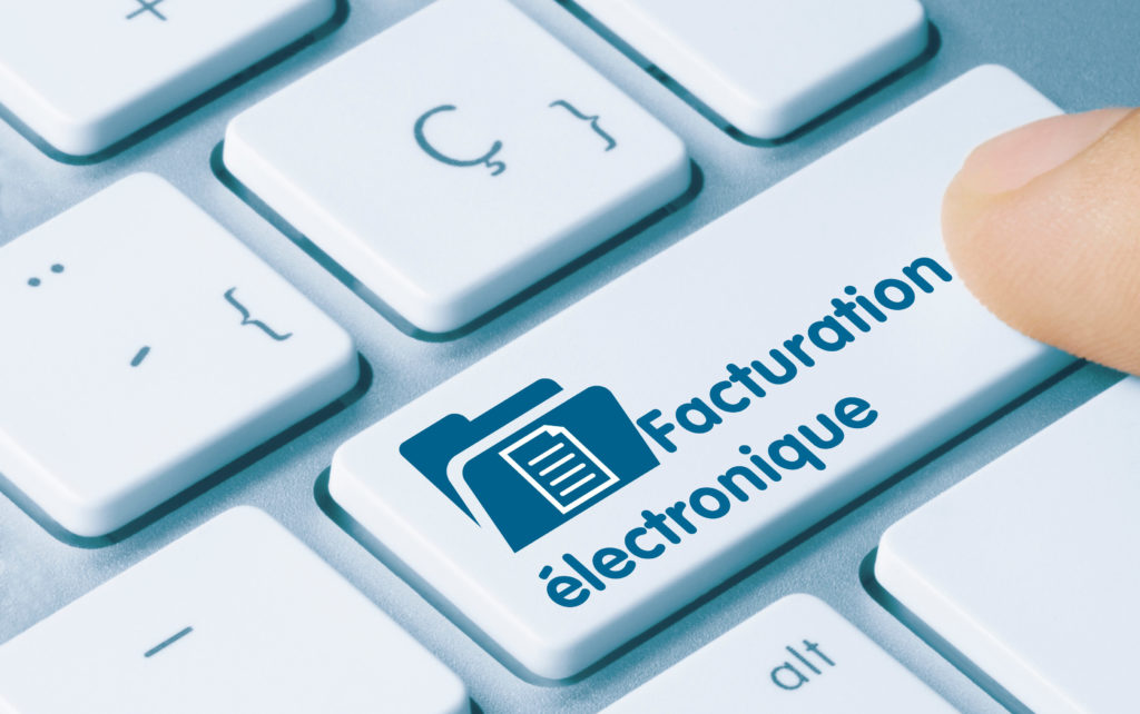 Facturation électronique- Inscription sur la touche du clavier